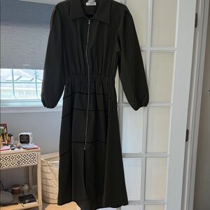 Pinkyotto Chic Army green Long Sleeve Dress